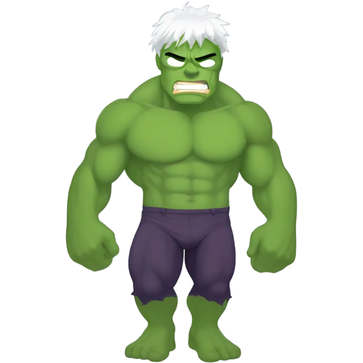 Hulk with gojo anime emoji