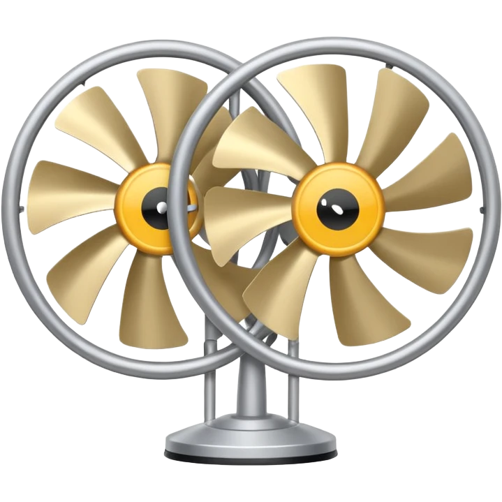 two fans with motion lines emoji