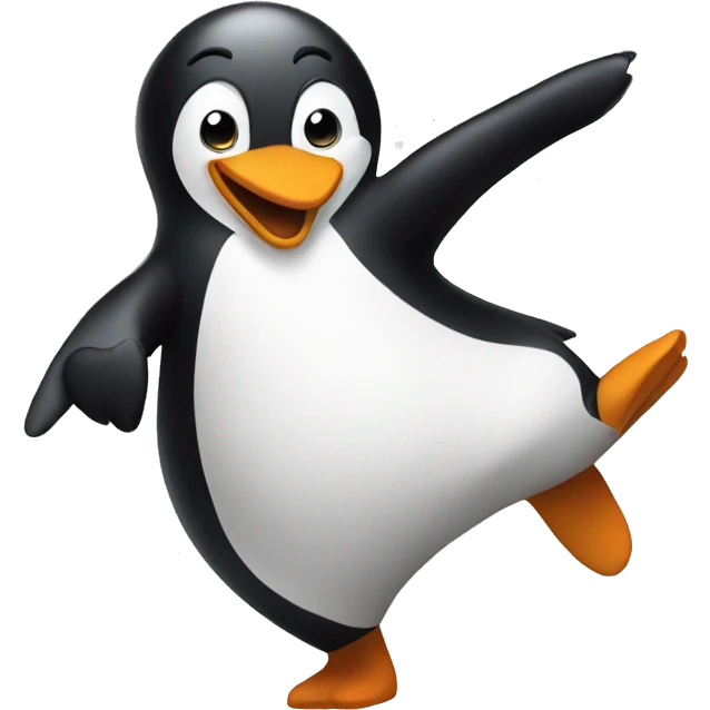 a dancing penguin  emoji