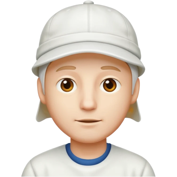 man with white cap emoji