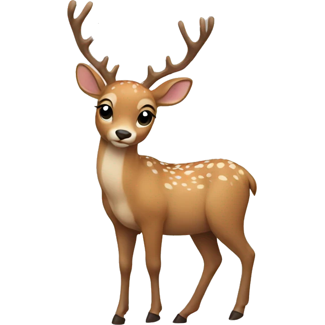 deer with flowers emoji