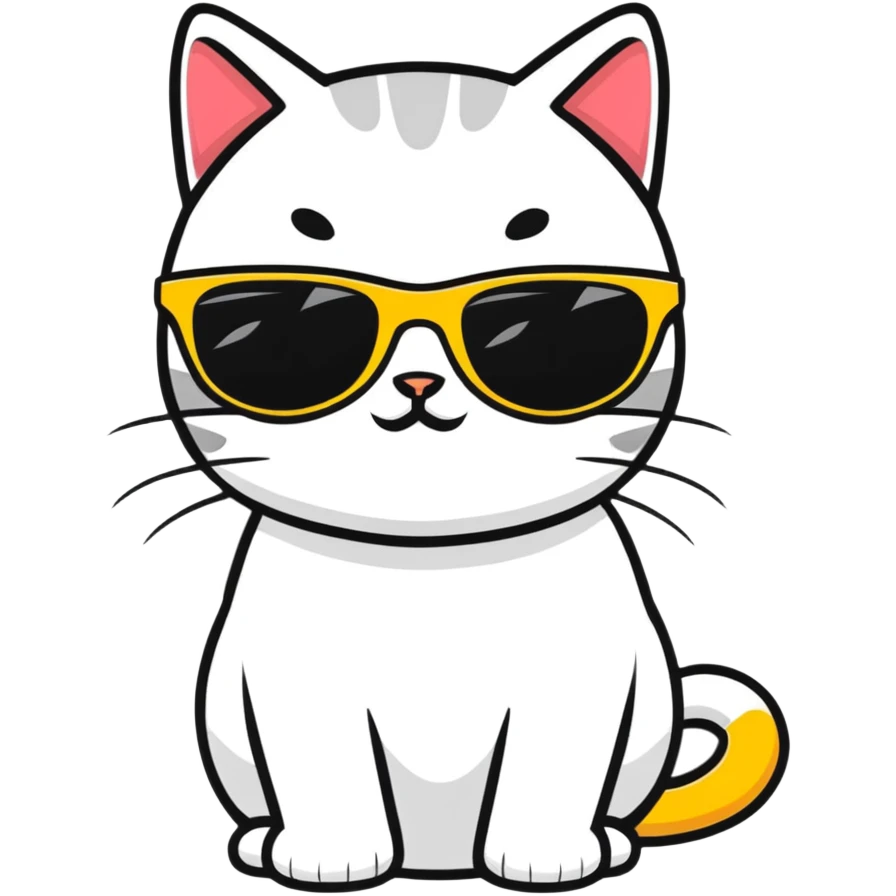 Cat with sunglasses emoji