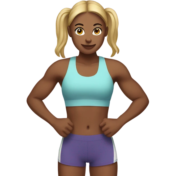 Girl with doing POUNDfit workout  emoji
