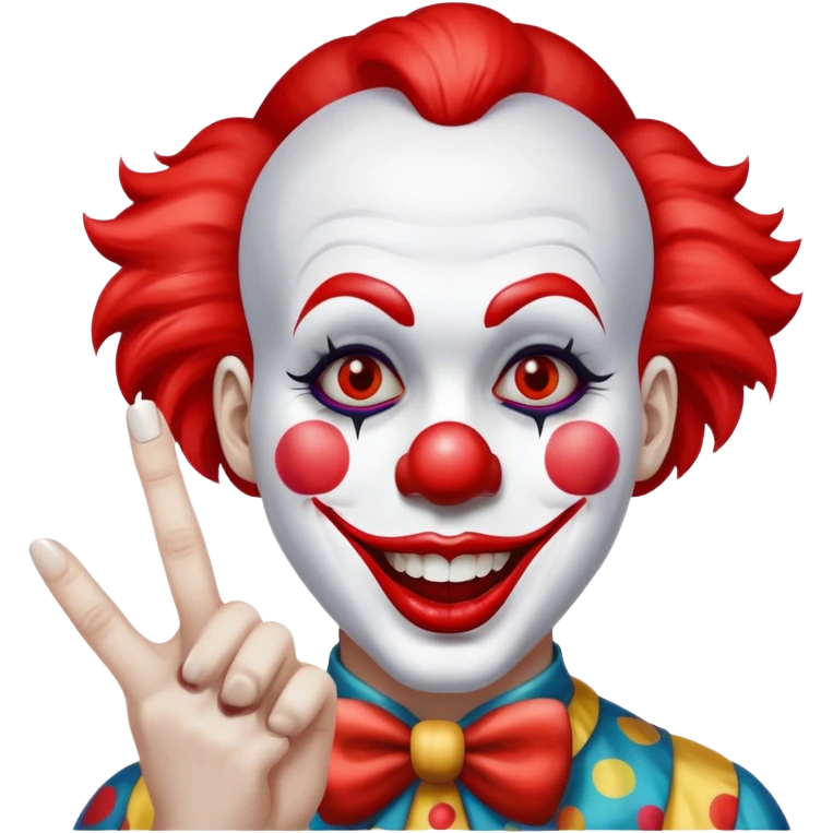Clown middle finger emoji