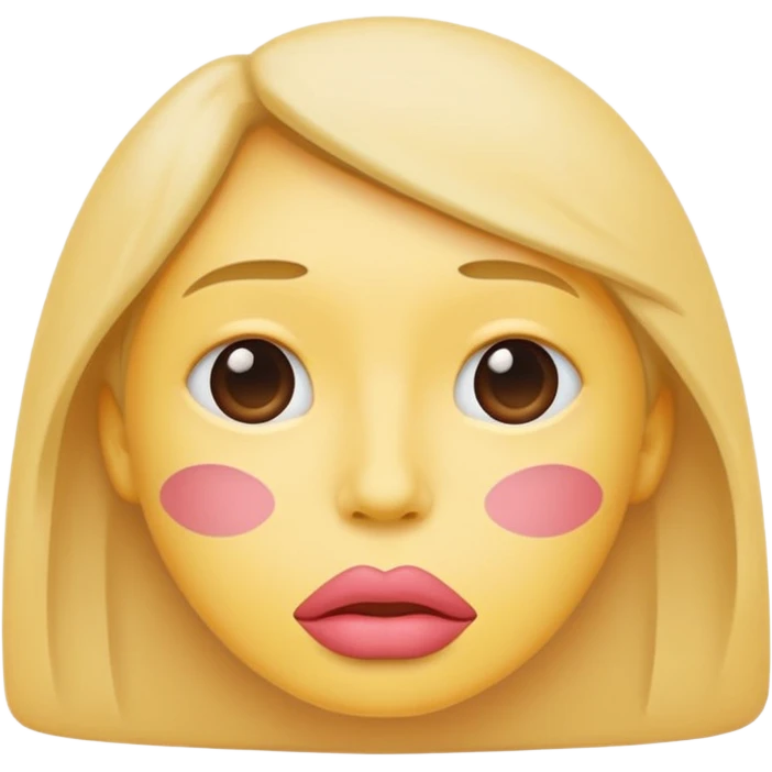 minimal flat emoji showing emotional pressure,
slightly compressed lips,
tight but controlled facial features,
no panic or fear,
muted pastel colors,
serious but calm wellness aesthetic,
transparent background,
vector illustration
 emoji