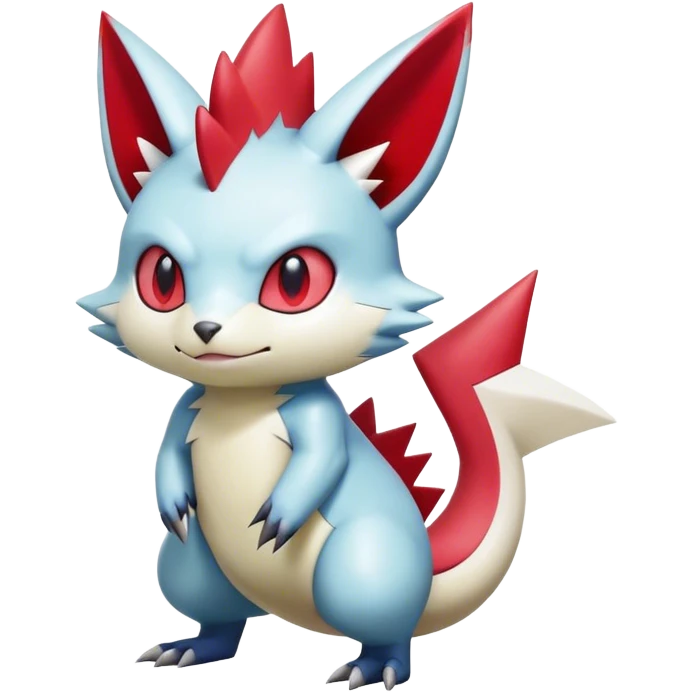 Cute Shiny Digimon-Sneasel-Zangoose-hybrid full body  emoji
