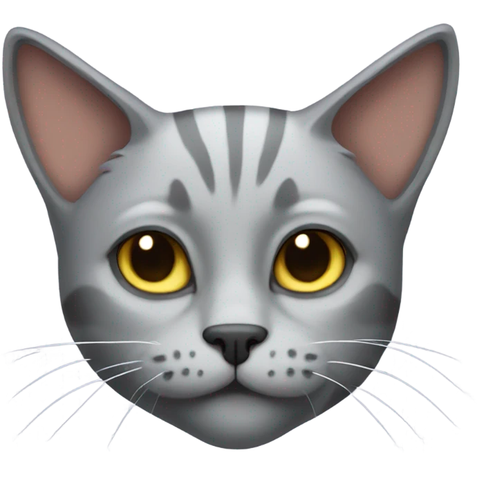 Gray cat toxedo emoji