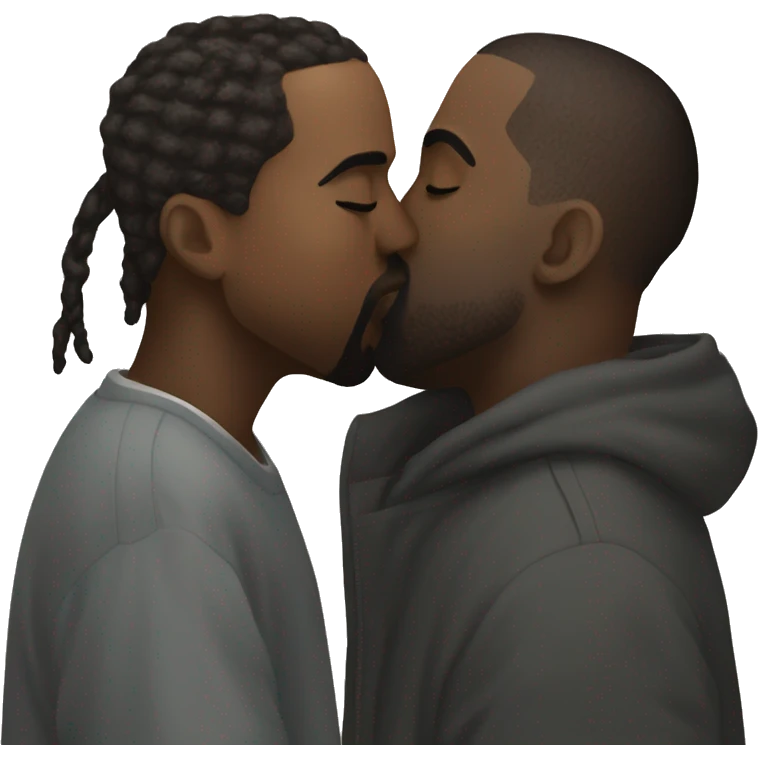 Kanye kissing Kendrick  emoji