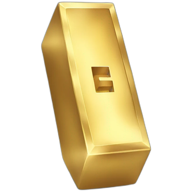 An ingot of gold. emoji