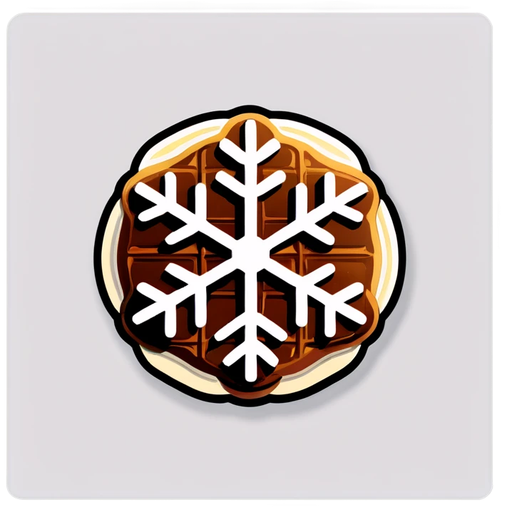 waffle with snowflake design  emoji