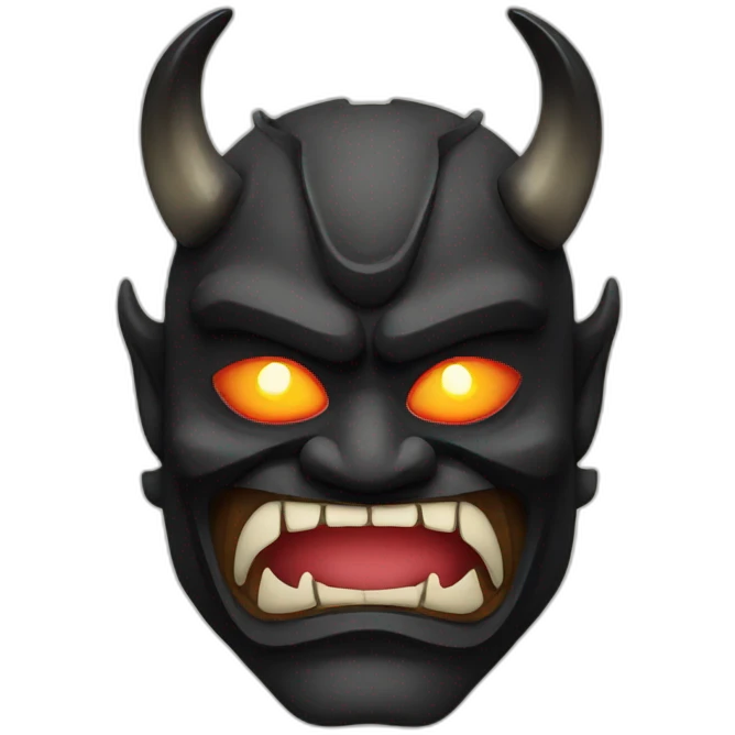 black japanese oni mask emoji