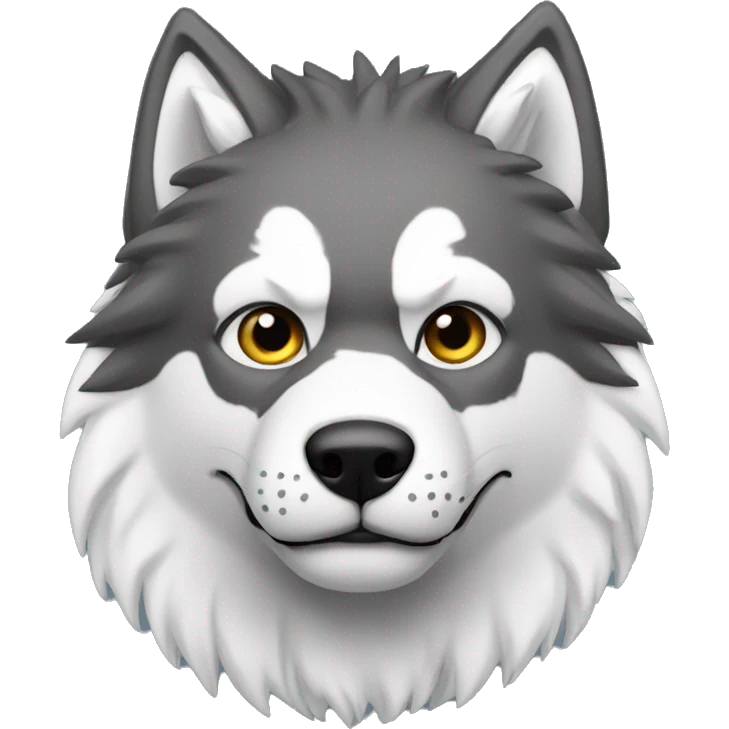 LOBO BLANCO CON BOINA emoji