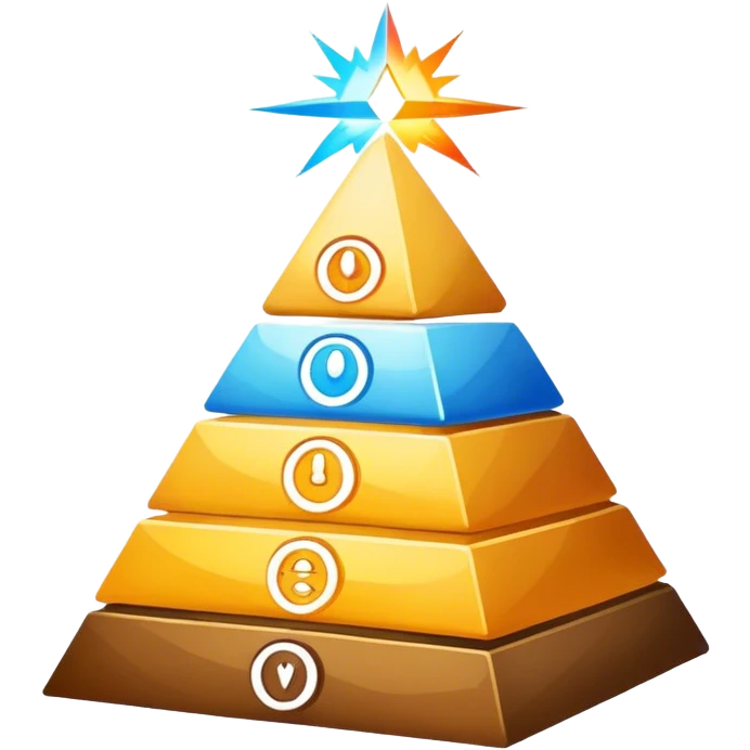 Pyramid chart of elemental powers emoji