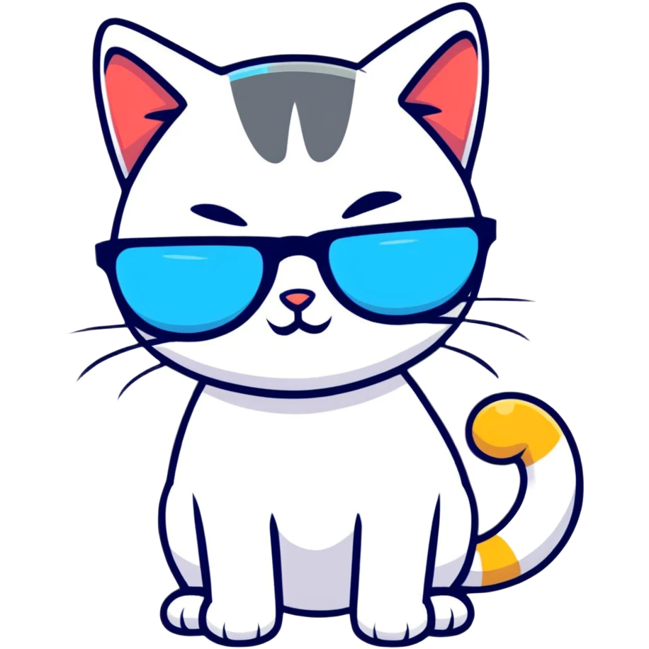 Cat with sunglasses emoji