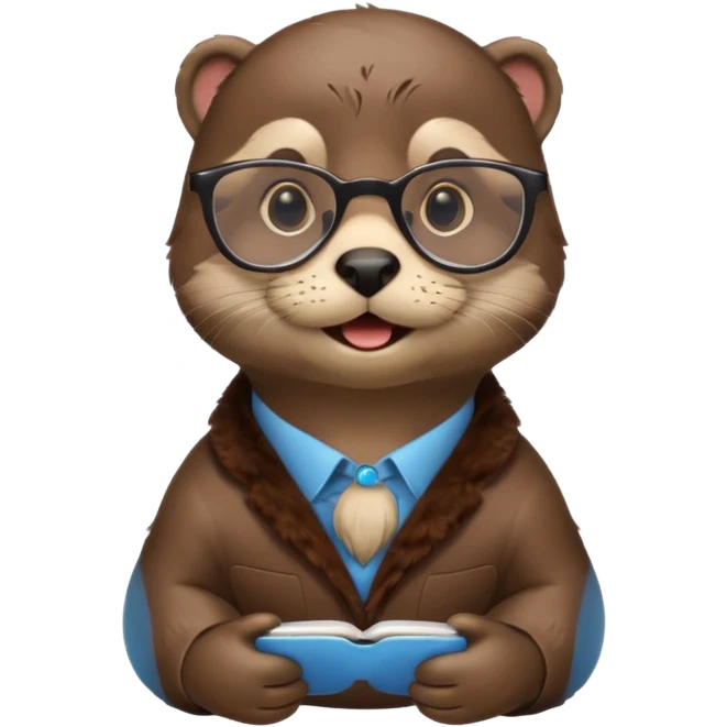 Otter wearing glasses  emoji