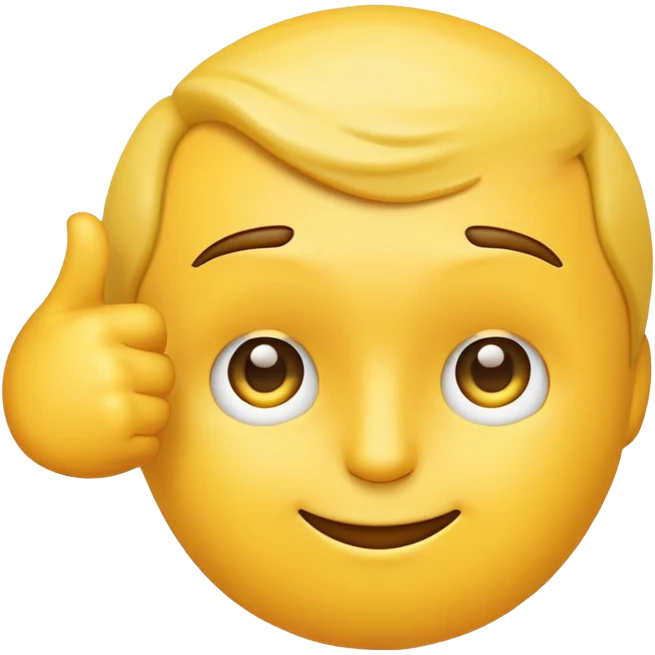 Yellow emoji who points his index finger at his forehead emoji