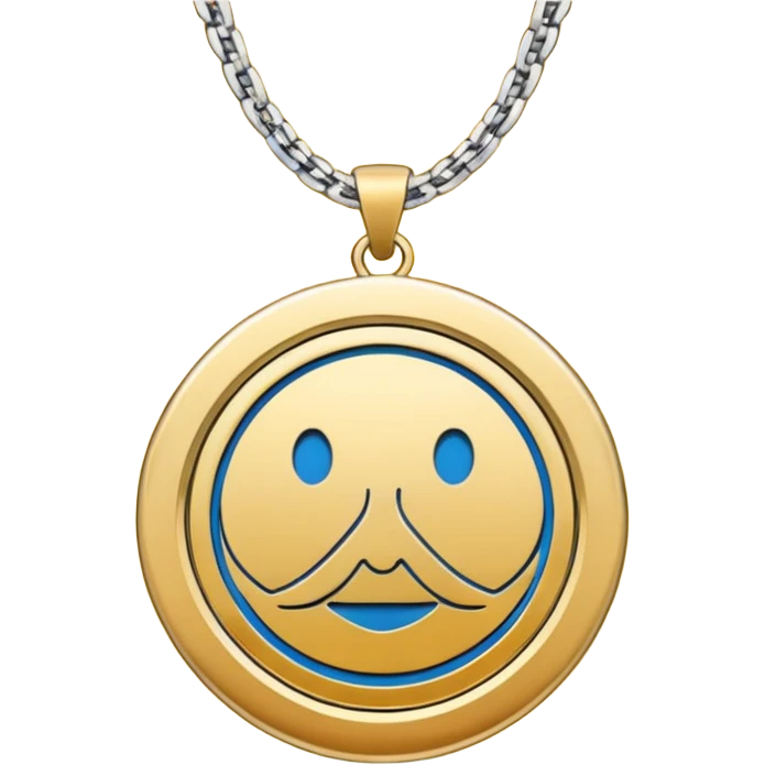 hippie logo necklace emoji