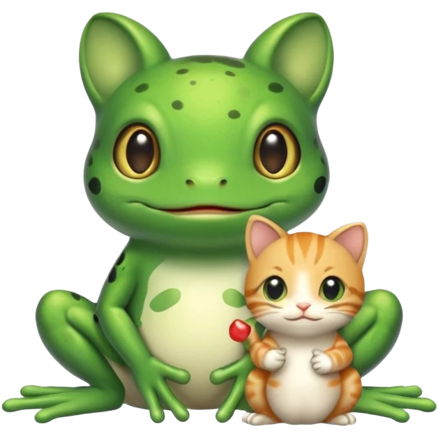 make me a good luck frog and kitten emoji