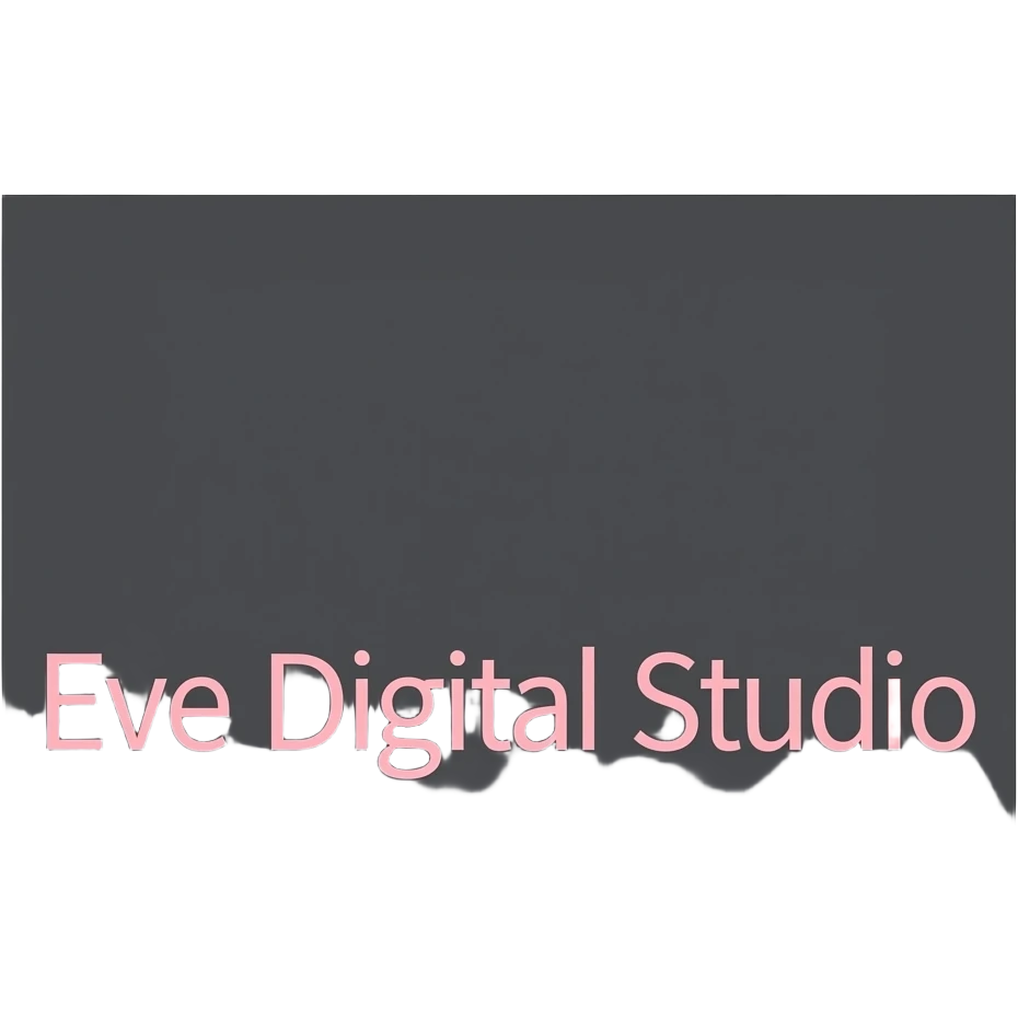 Hace uno que tenga fondo gris oscuro y que diga Eve estudio digital en rosa claro emoji