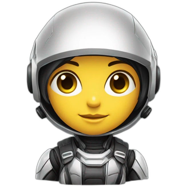 Girl developer behind his laptop with this style : Crytek Crysis Video game with nanosuit character hacker themed character emoji