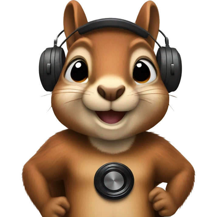 squirrel DJ emoji