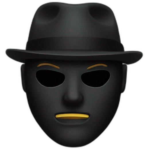 Gangster black mask emoji