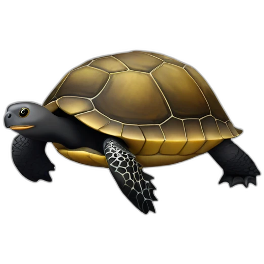 Pingouin sur une tortue emoji