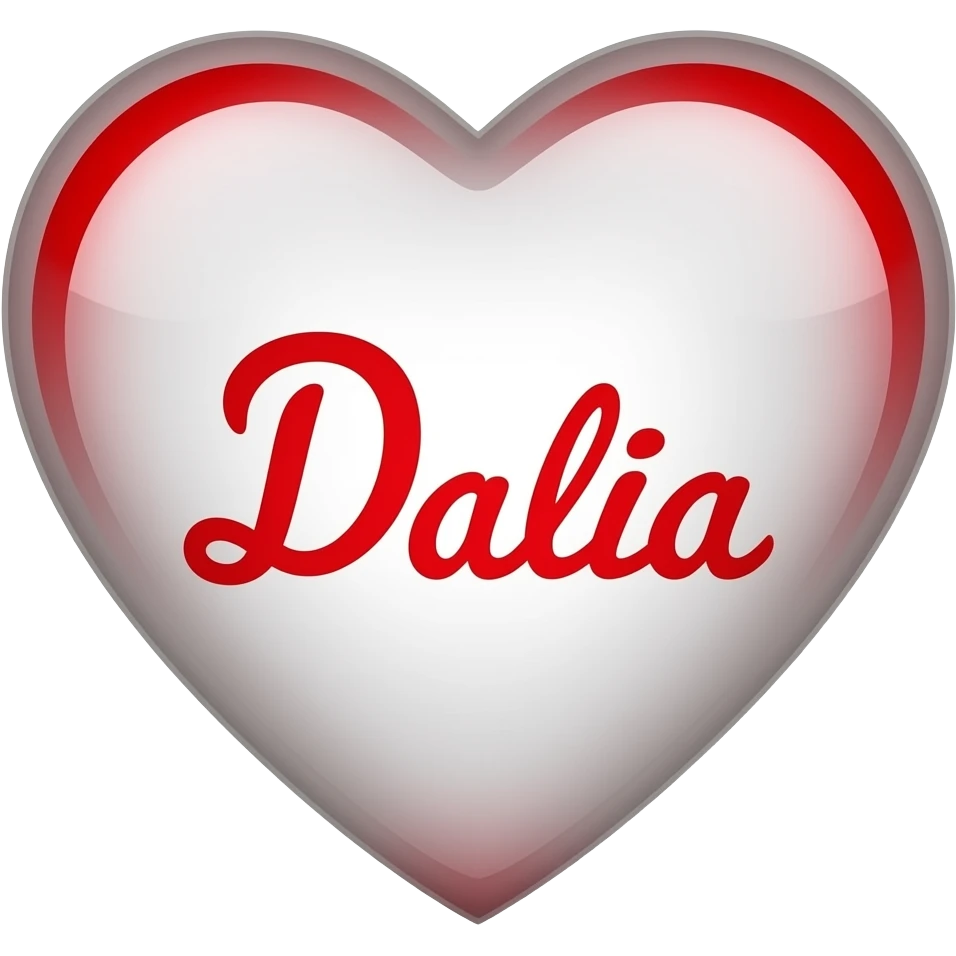 Dialog love design saying Dalia red version emoji