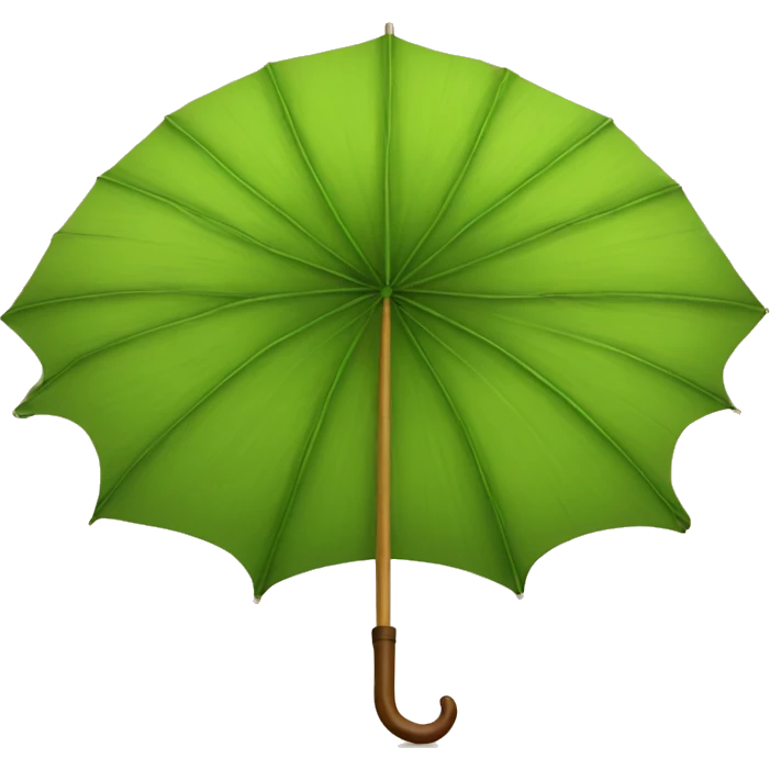 Wooden leaf umbrella emoji