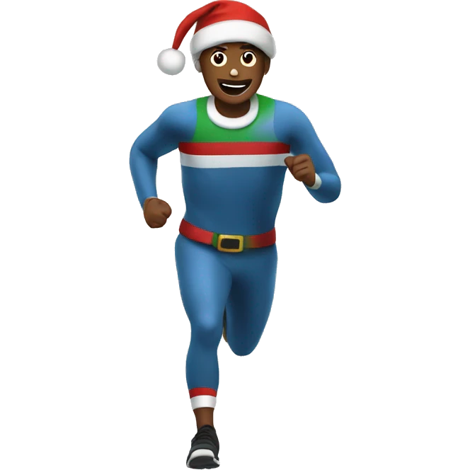 Christmas person running emoji
