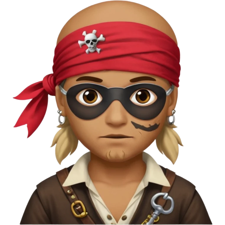 Make a pirate doing the six seven meme emoji