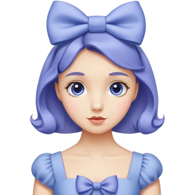 periwinkle Vintage bow dress emoji