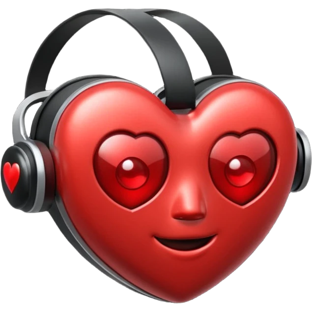 VR headset themed heart emoji