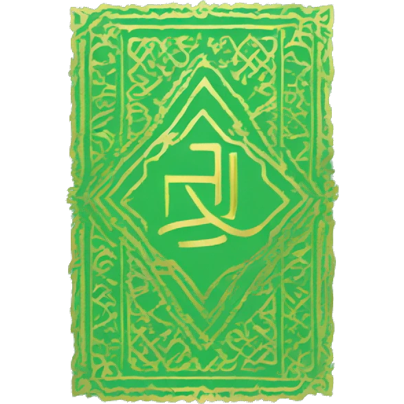 Light green book that says Qur’an on the cover emoji