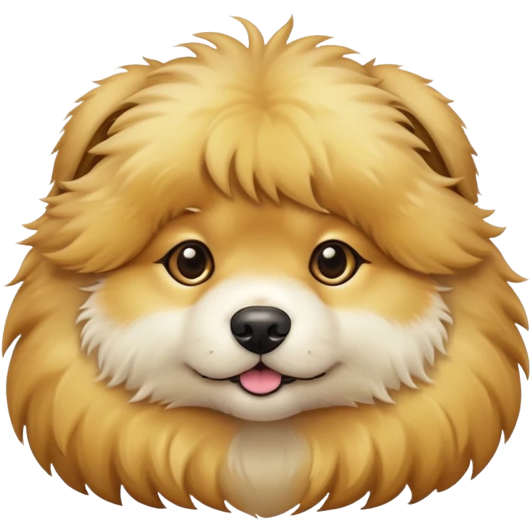 fluffy dog emoji
