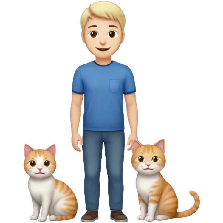 man head with cat fullbody  emoji