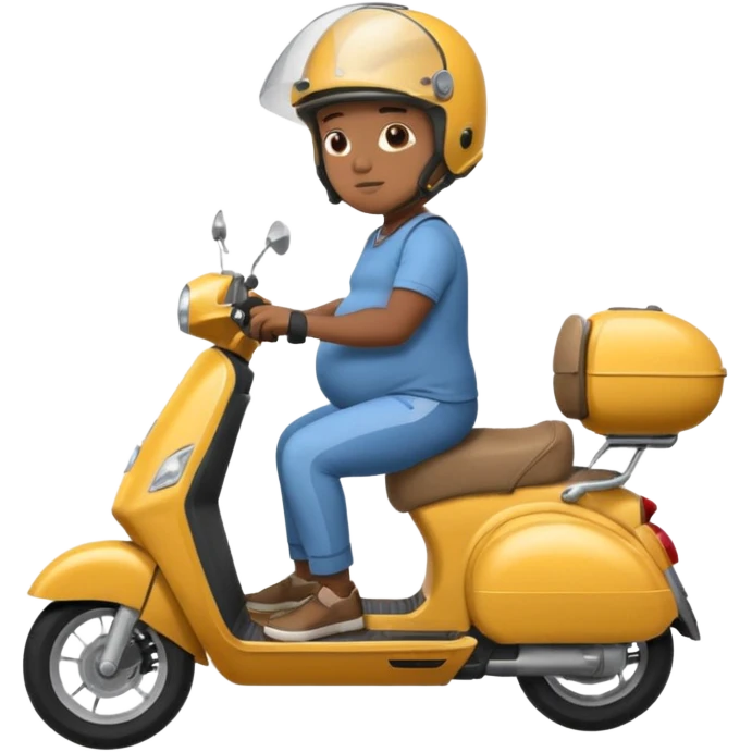 pregnant black man on motor scotor emoji