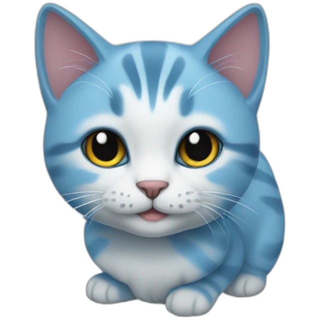 cat small blue emoji