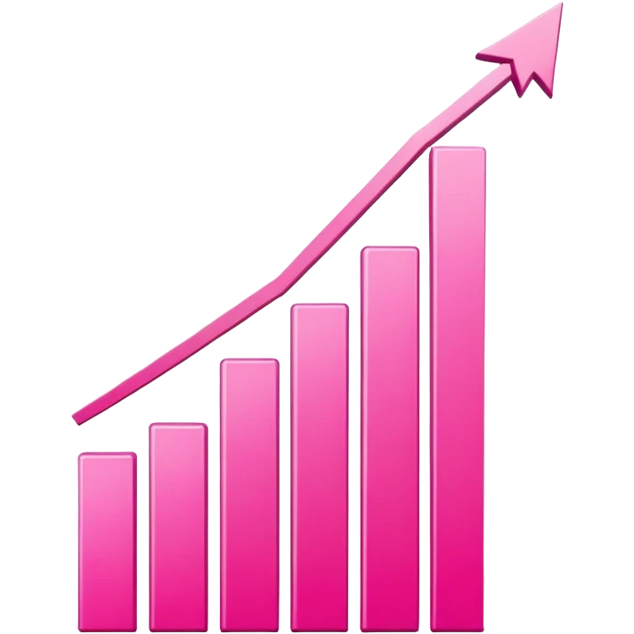 pink statistic emoji