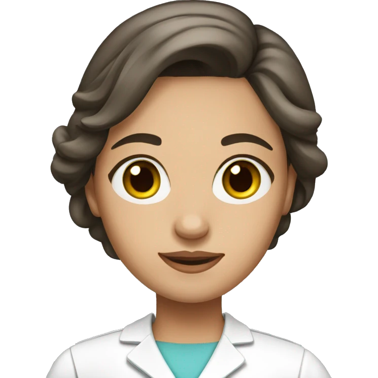 Young brunette female nurse emoji