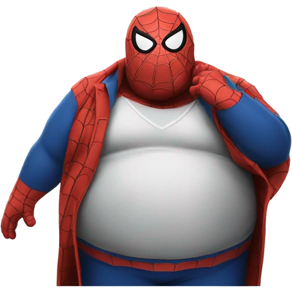 fat spider-man saluting emoji