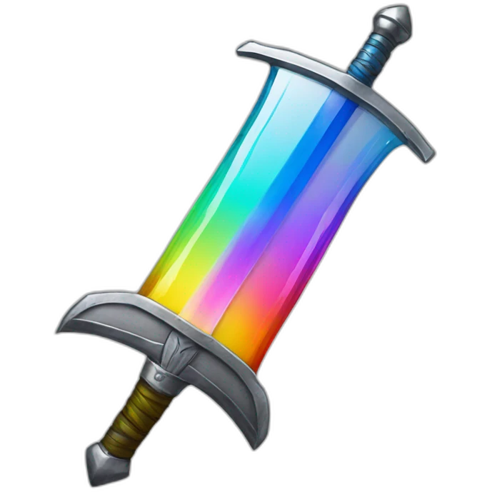 sword rainbow glass emoji