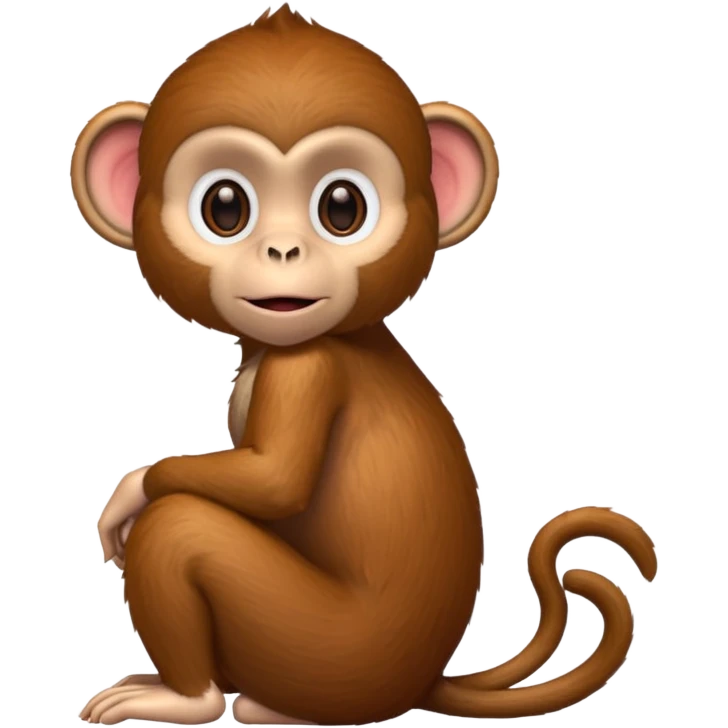 Monkey with big red butt emoji