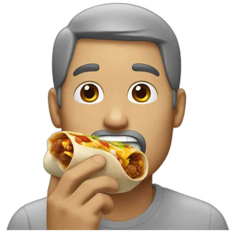 man eating burritp emoji