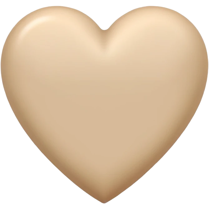 Beige heart emoji