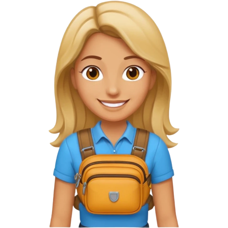 woman with waist bags emoji