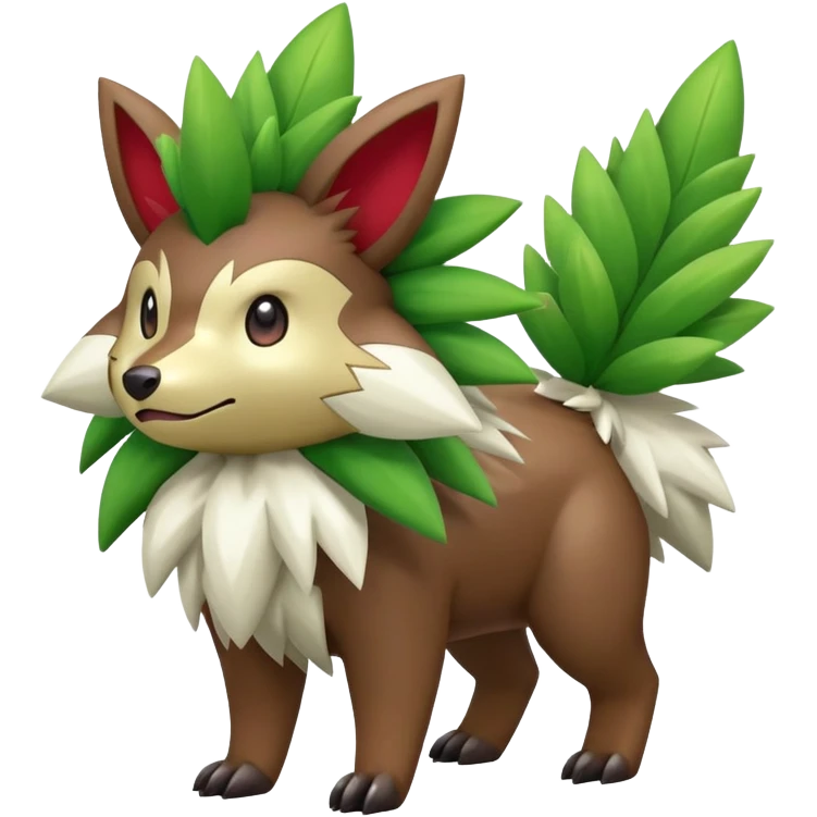 Shiny Zigzagoon-Shaymin-hybrid, full body emoji