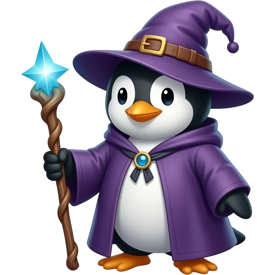 Penguin Wizard emoji