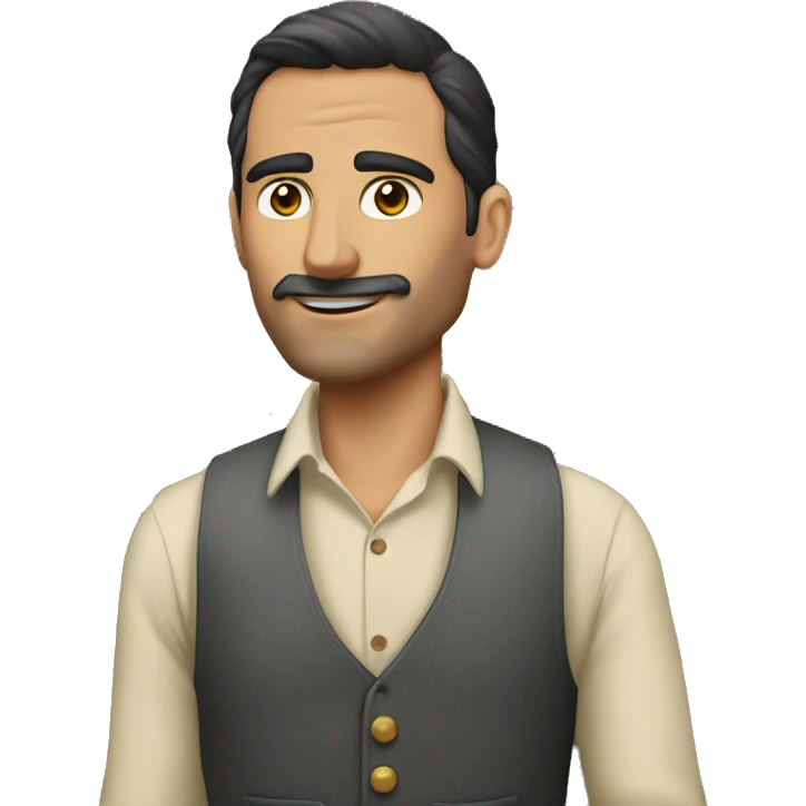 Hombre rubio subastando con su marillo emoji