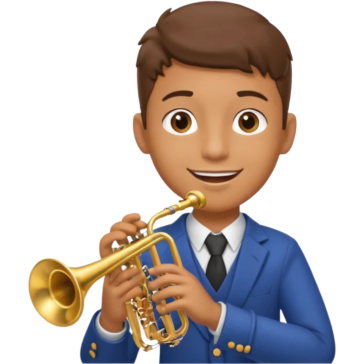 Boy with 4 arms holding a trumpet in one hand and a saxophone in the other with limbs with limbs emoji